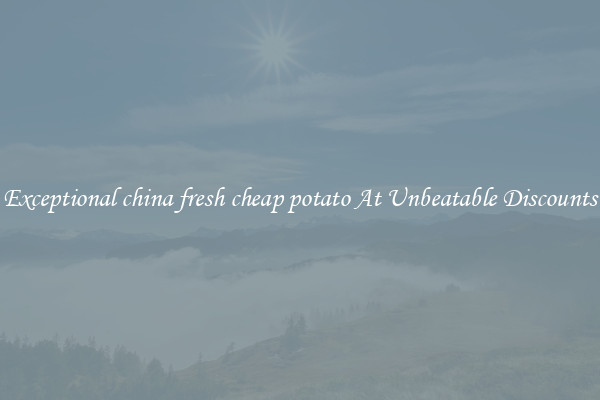 Exceptional china fresh cheap potato At Unbeatable Discounts