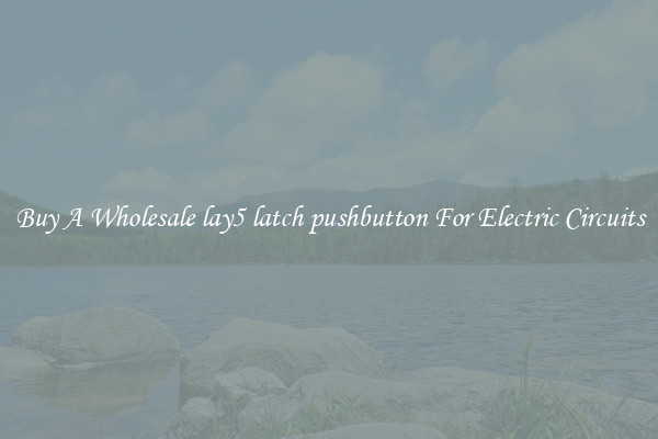 Buy A Wholesale lay5 latch pushbutton For Electric Circuits