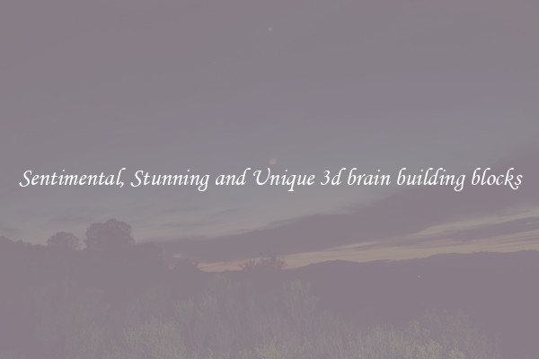 Sentimental, Stunning and Unique 3d brain building blocks