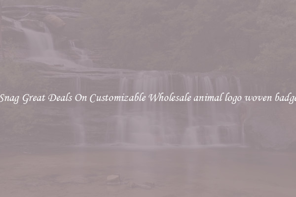 Snag Great Deals On Customizable Wholesale animal logo woven badge