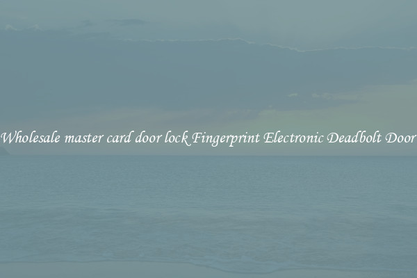 Wholesale master card door lock Fingerprint Electronic Deadbolt Door 
