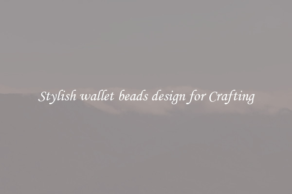 Stylish wallet beads design for Crafting