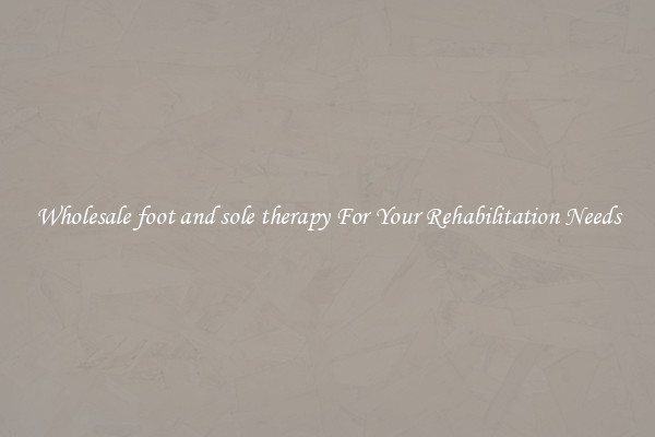 Wholesale foot and sole therapy For Your Rehabilitation Needs