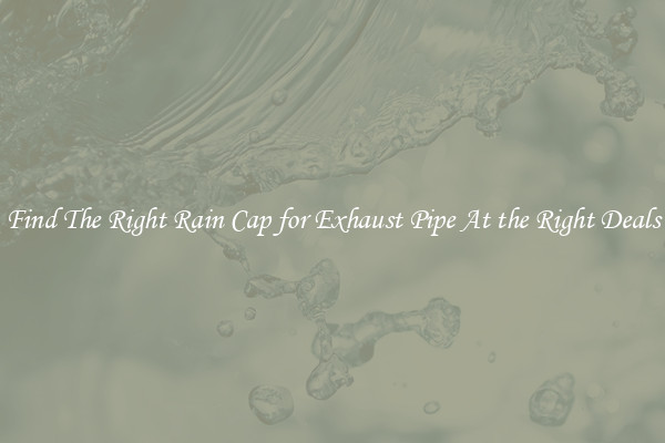 Find The Right Rain Cap for Exhaust Pipe At the Right Deals