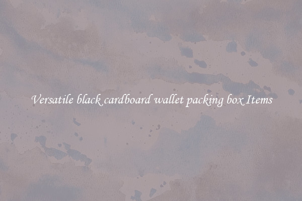 Versatile black cardboard wallet packing box Items