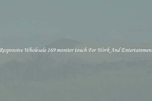 Responsive Wholesale 169 monitor touch For Work And Entertainment